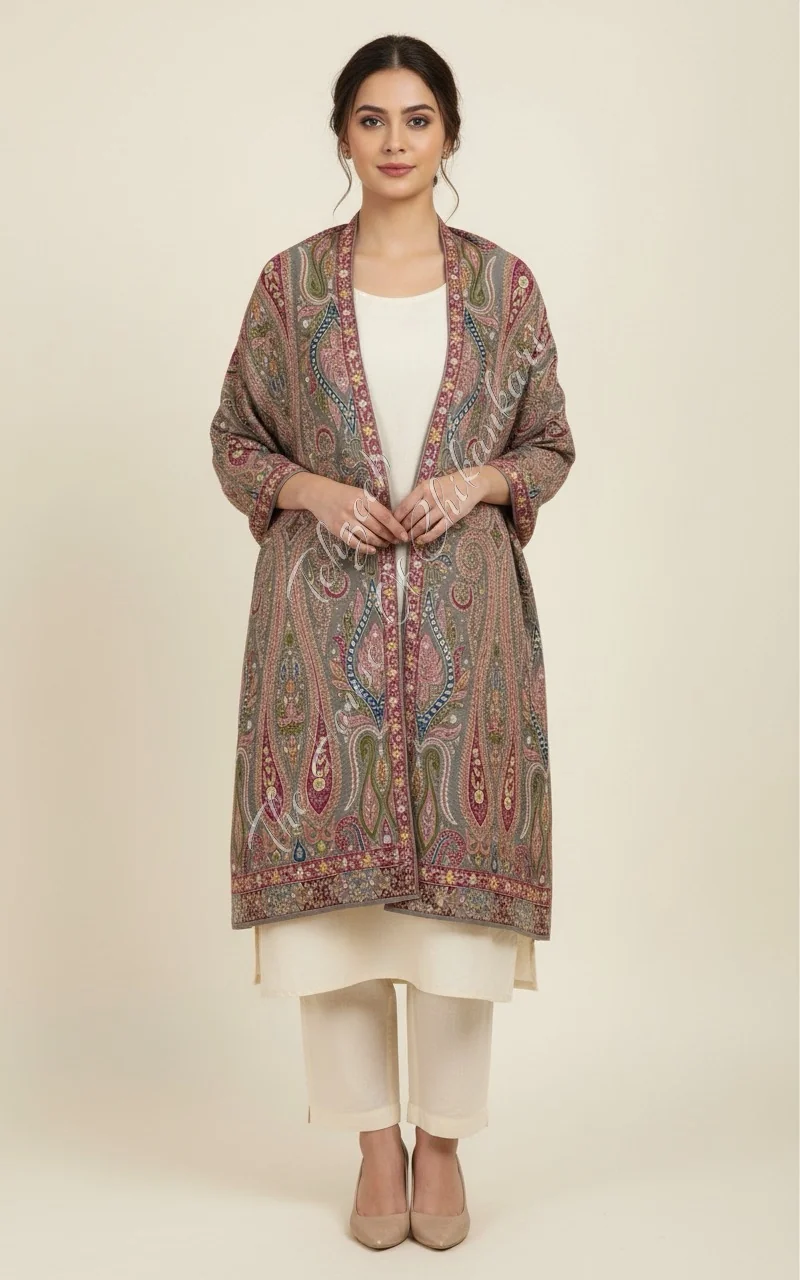 Antique Jamawar Kashmiri Pashmina Shawl