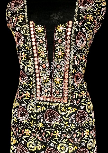 Black Beauty Chikankari Suit - Shadow Zardosi