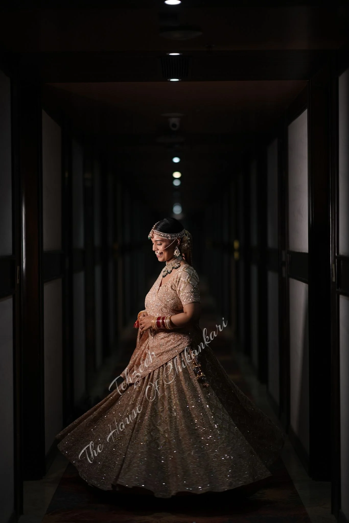 Bulbul Chashm - A Bridal Dream Realized - Ek Taar Chikankari, detail 2