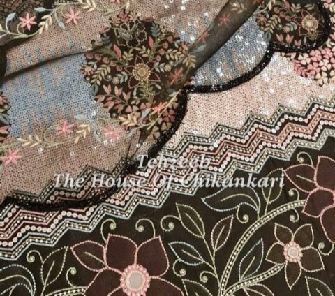 Chanderi Silk Chikankari Suit