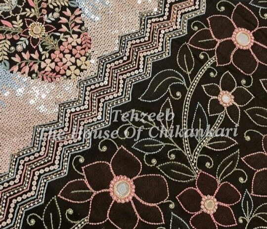Chanderi Silk Chikankari Suit, detail 3
