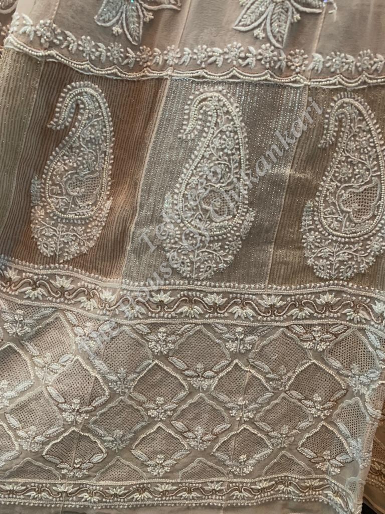 Designer Kasab Paani Chikankari Anarkali, detail 3