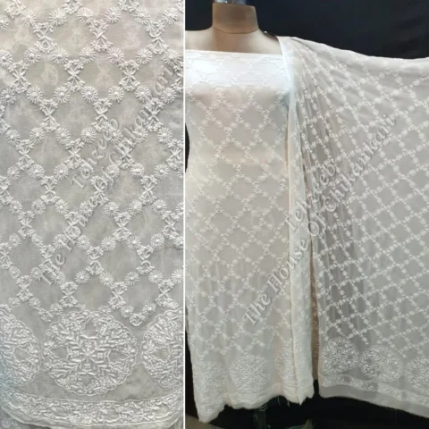 Designer Ek-Taar Lucknowi Chikankari Suit