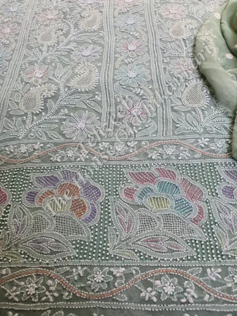 Designer Haath Jaali Chikankari Suit