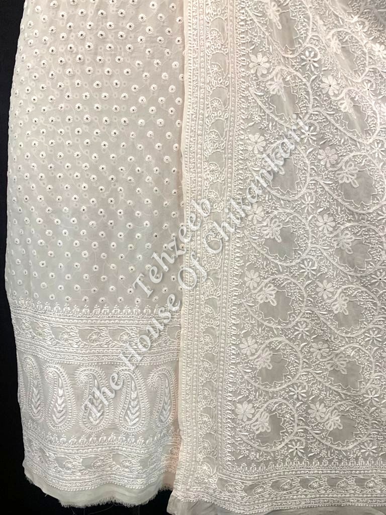 Designer Lucknow Chikankari Suit, detail 2
