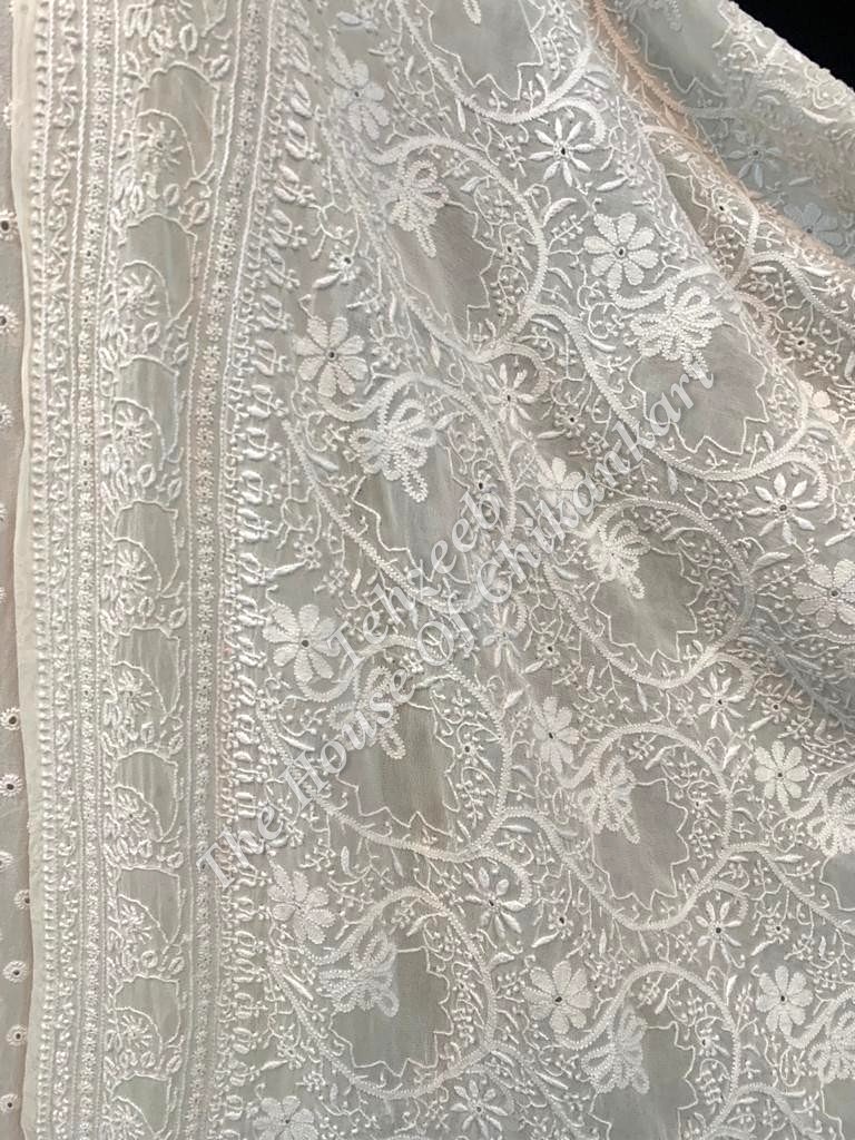 Designer Lucknow Chikankari Suit, detail 4