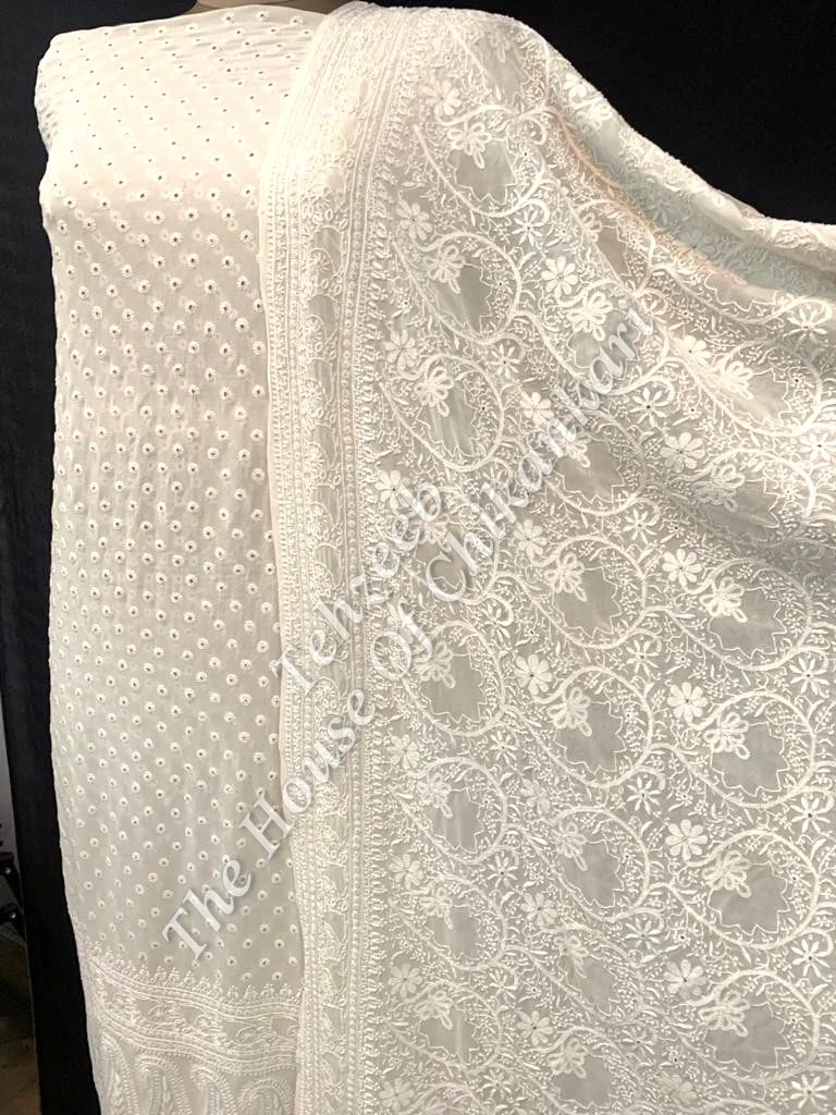 Designer Lucknow Chikankari Suit, detail 6