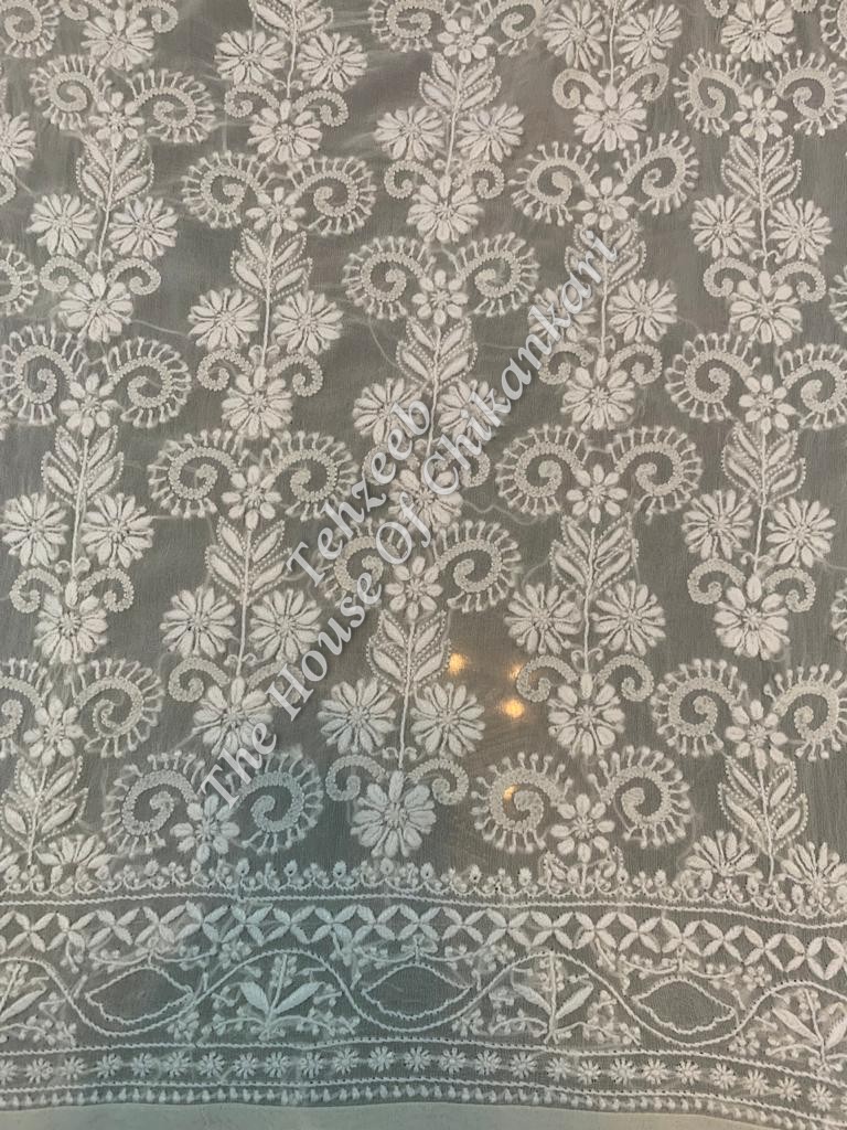Designer Lucknowi Chikankari Anarkali, detail 4