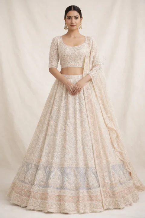 Designer Lucknowi Chikankari Lehenga