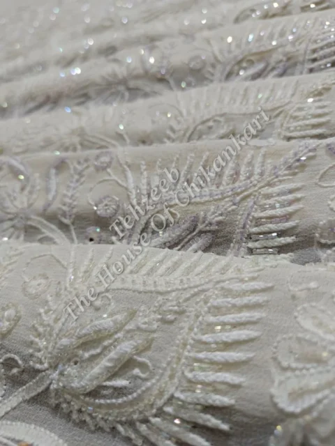 Designer Teen Taar Chikankari Suit