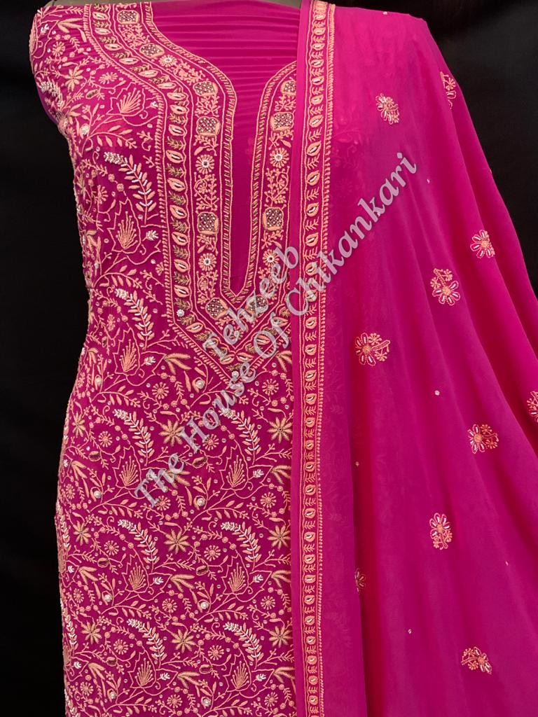 Do Taar - Chikankari Suit, detail 2