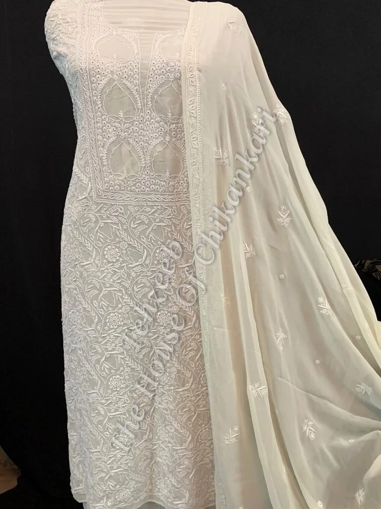 Do Taar - Lucknowi Chikankari Suit, detail 2