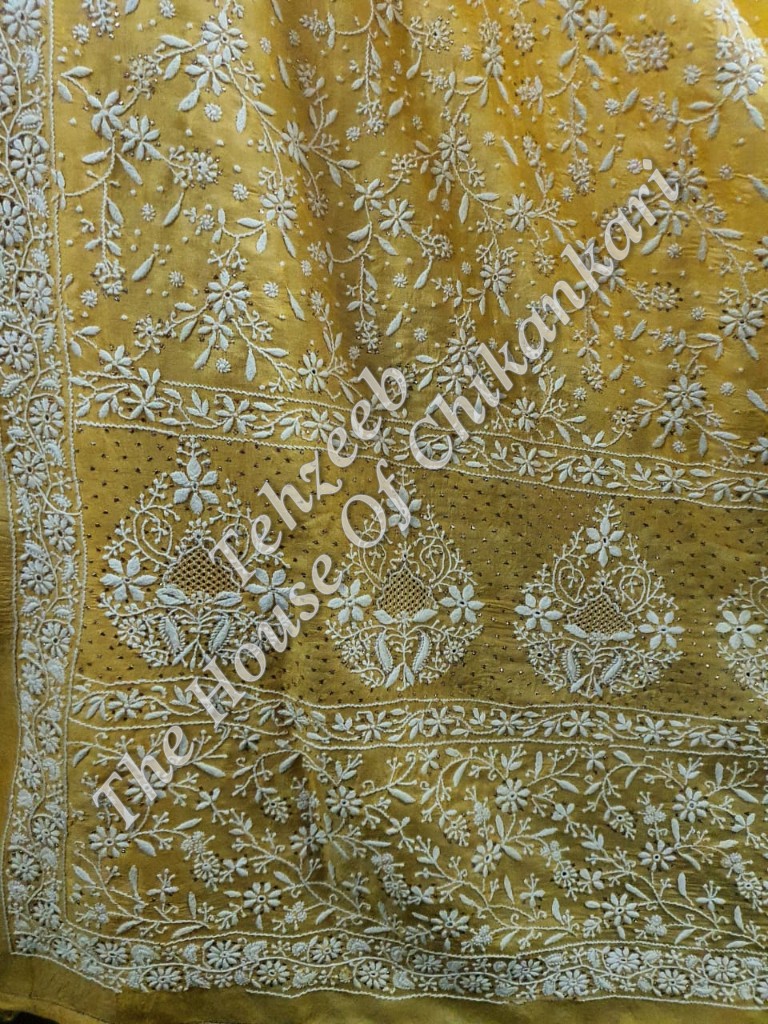 Do Taar Silk Chikankari Lehenga Set, detail 3