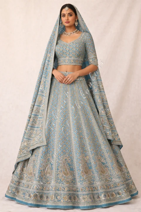 Ek Taar & Do Taar Lucknowi Chikankari Lehenga Set