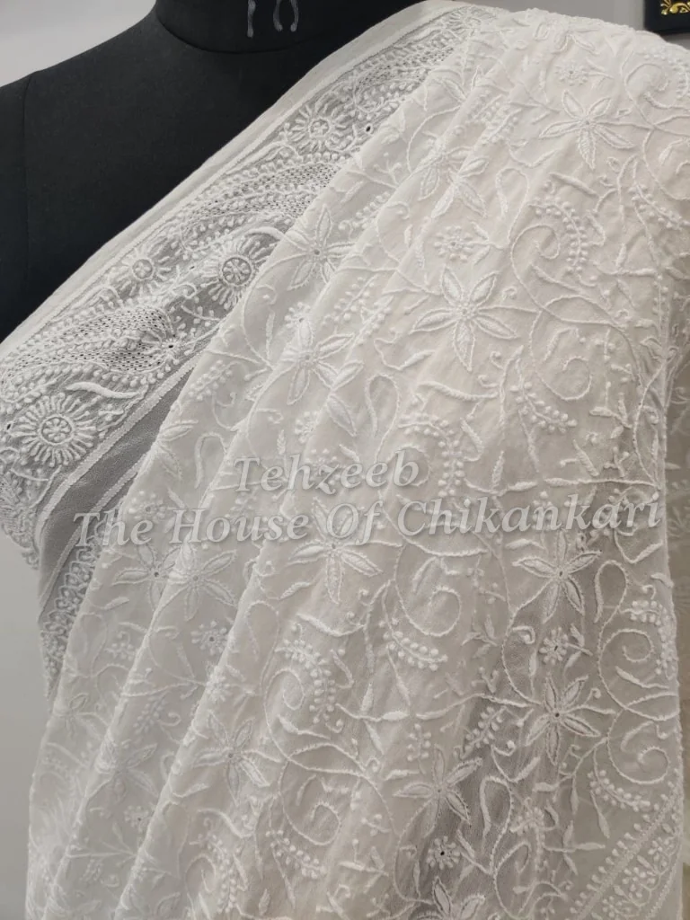 Ek Taar Lucknow Chikan Saree