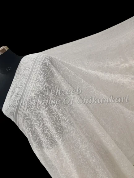 Ek Taar Lucknow Chikan Saree, detail 3