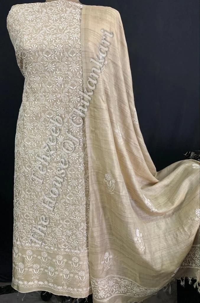 Ek Taar Pure Silk Chikankari Suit