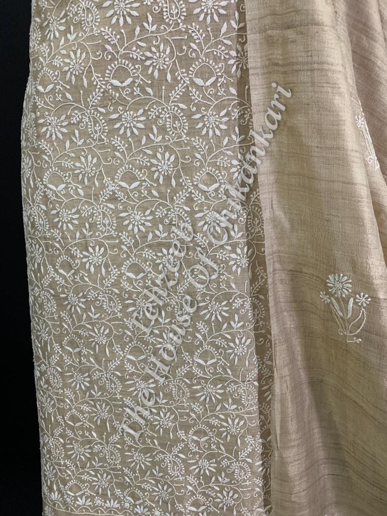 Ek Taar Pure Silk Chikankari Suit, detail 2