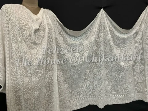 Ek Taar -Timeless Chikankari Dupatta