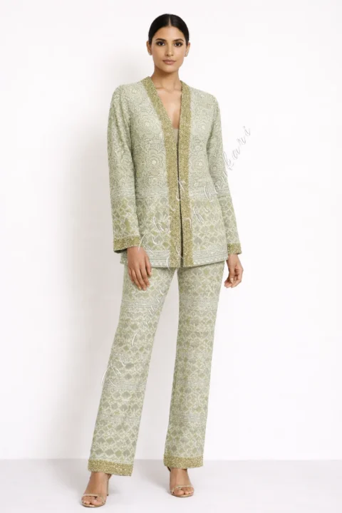 Exquisite Hand-Embroidered Ek Taar Chikankari Coord Set