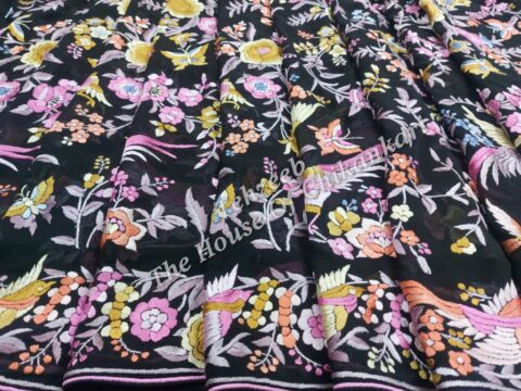 Firdaus - Parsi Gara Hand Embroidered Saree