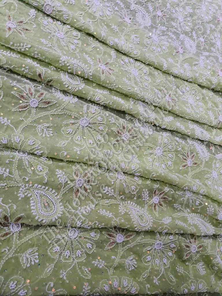 Gul - Timeless Classic Lucknowi Chikankari Taar Suit, Pista Green, detail 3