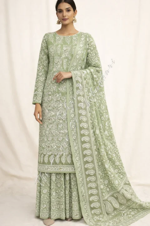 Gul - Timeless Classic Lucknowi Chikankari Taar