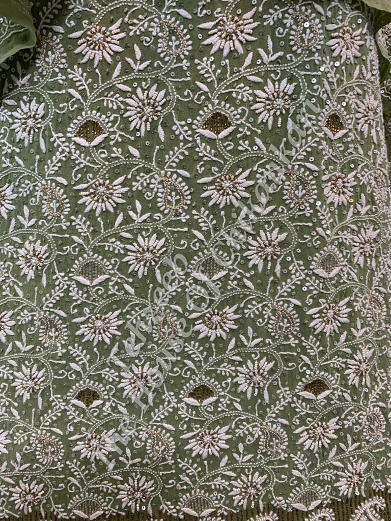 Gul - Timeless Classic Lucknowi Chikankari Taar, detail 4
