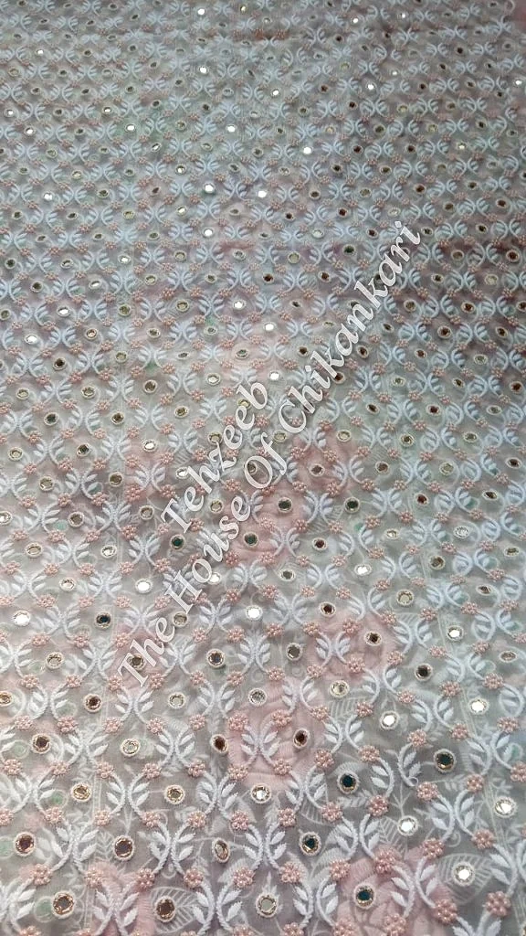 Gulabkaari - Organza Silk Ek Taar Chikankari Suit, detail 4