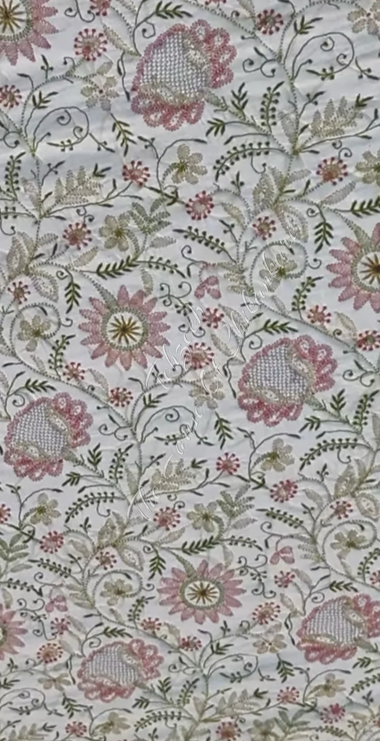 Gulshan - Ek Taar Chikankari Dupatta with Haath Jaali, detail 2