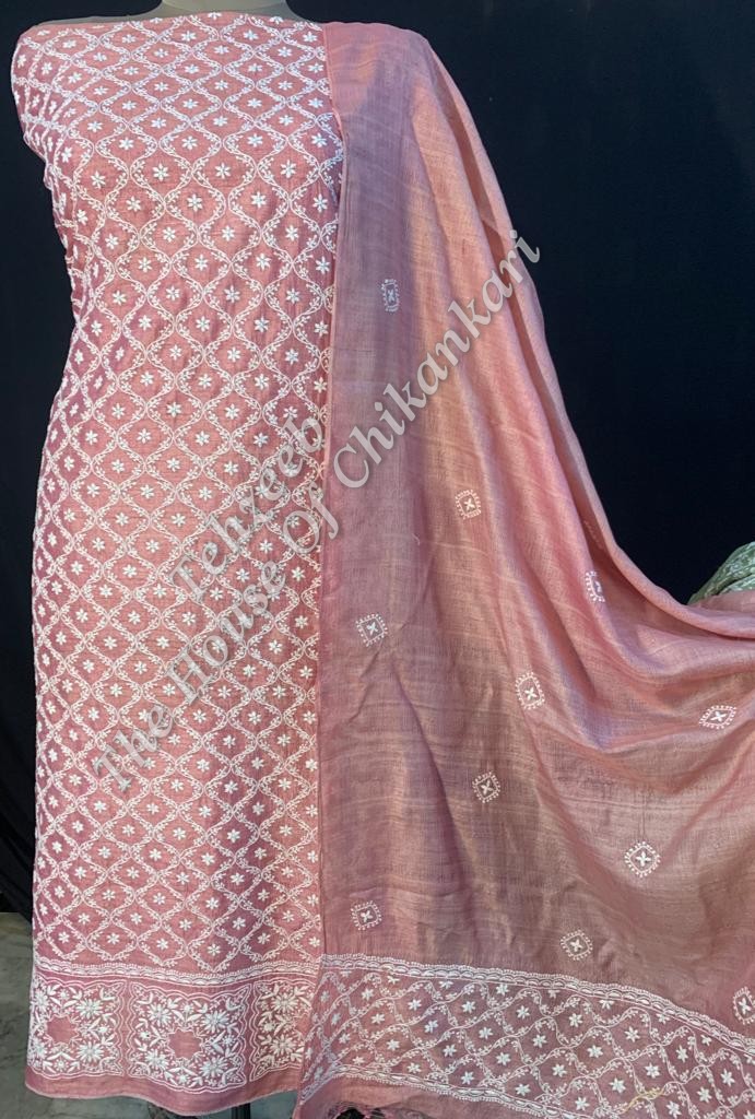 Khadi Silk Chikankari Suit