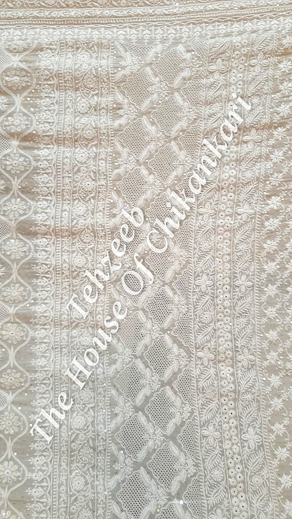 Khwaab -Timeless Ek Taar Chikankari Saree, detail 3