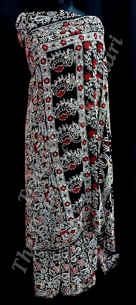 Khwabeeda - Ek Taar Chikankari Saree, detail 4
