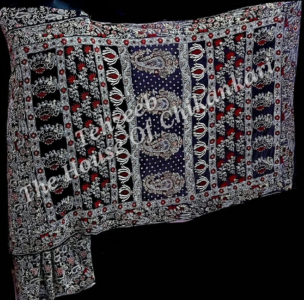 Khwabeeda - Ek Taar Chikankari Saree, detail 6