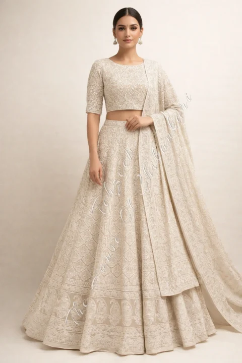 Lucknow Chikankari Lehenga Set