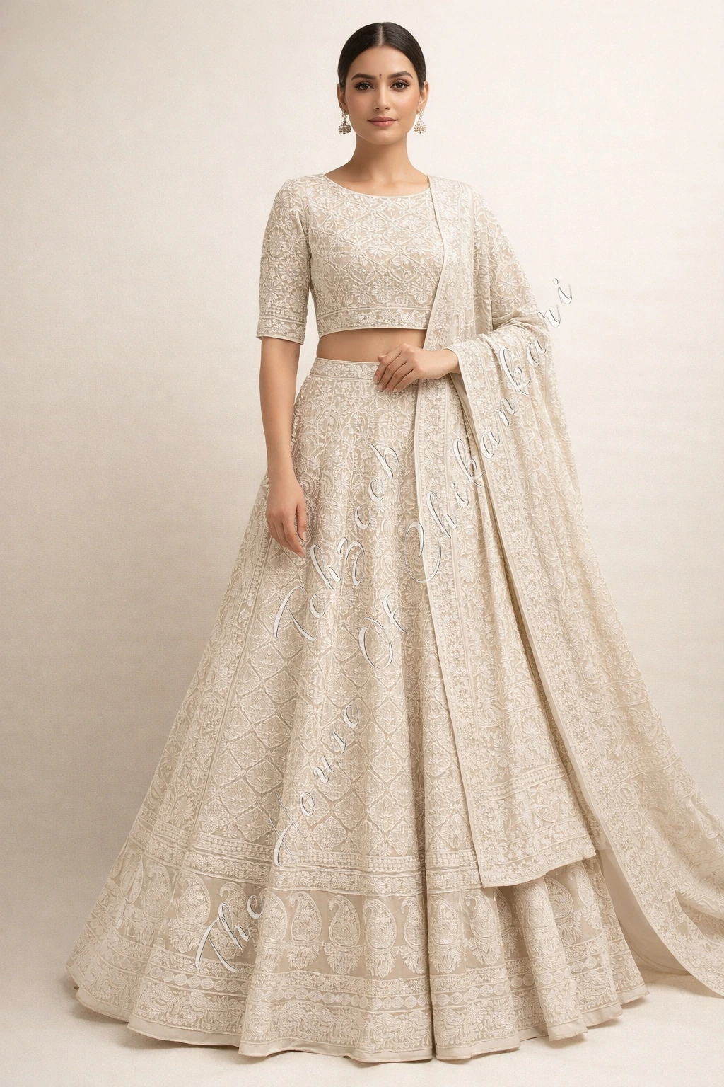 Lucknow Chikankari Lehenga Set