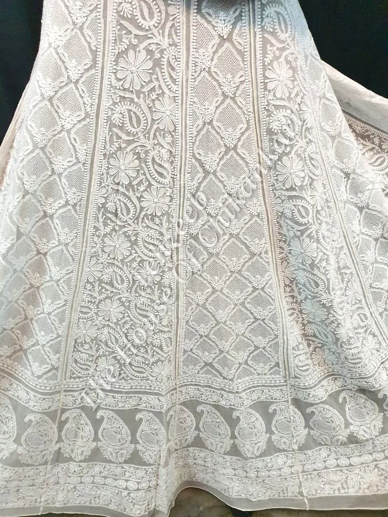Lucknow Chikankari Lehenga Set, detail 6