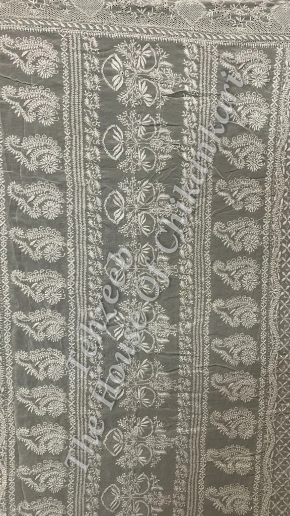 Masterpiece - The Madkal - Unique Ek Taar Chikankari Saree, detail 3
