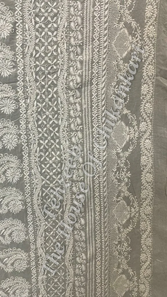 Masterpiece - The Madkal - Unique Ek Taar Chikankari Saree, detail 4