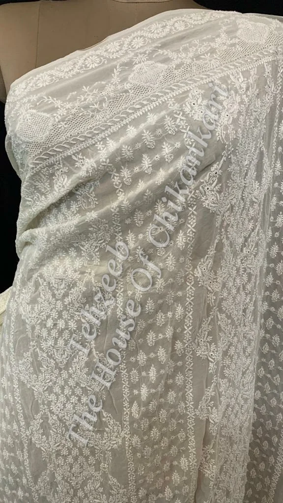 Masterpiece - The Madkal - Unique Ek Taar Chikankari Saree, detail 5