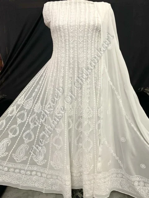 MAHARANI - 24 Kaali Royal Lucknowi Chikankari Anarkali