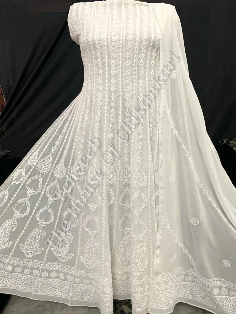 MAHARANI - 24 Kaali Royal Lucknowi Chikankari Anarkali