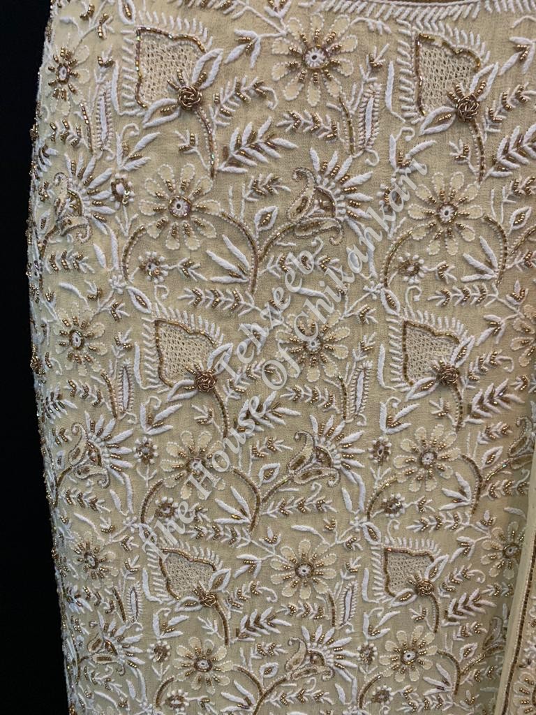 Maharani Antique Ek-Taar Chikankari Suit, detail 2