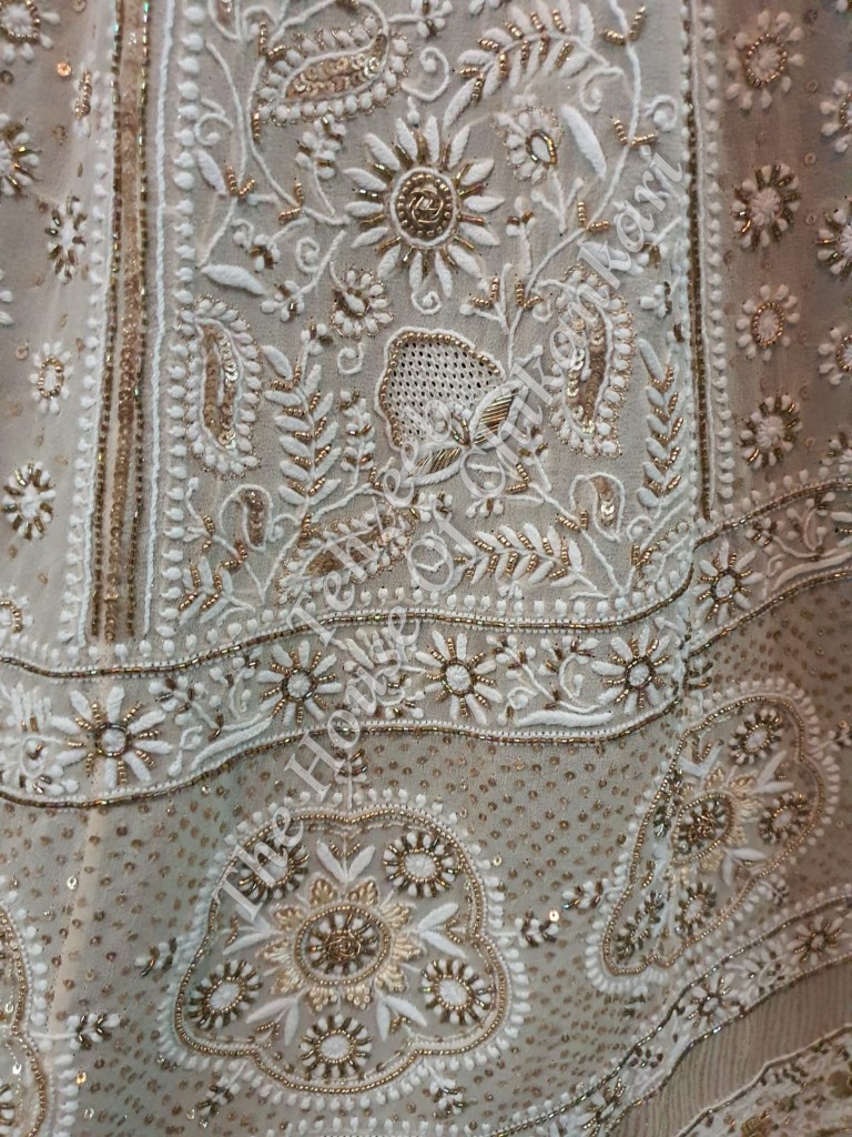 MAHARANI - Royal Ek Taar Antique Chikankari Lehenga Set, detail 2