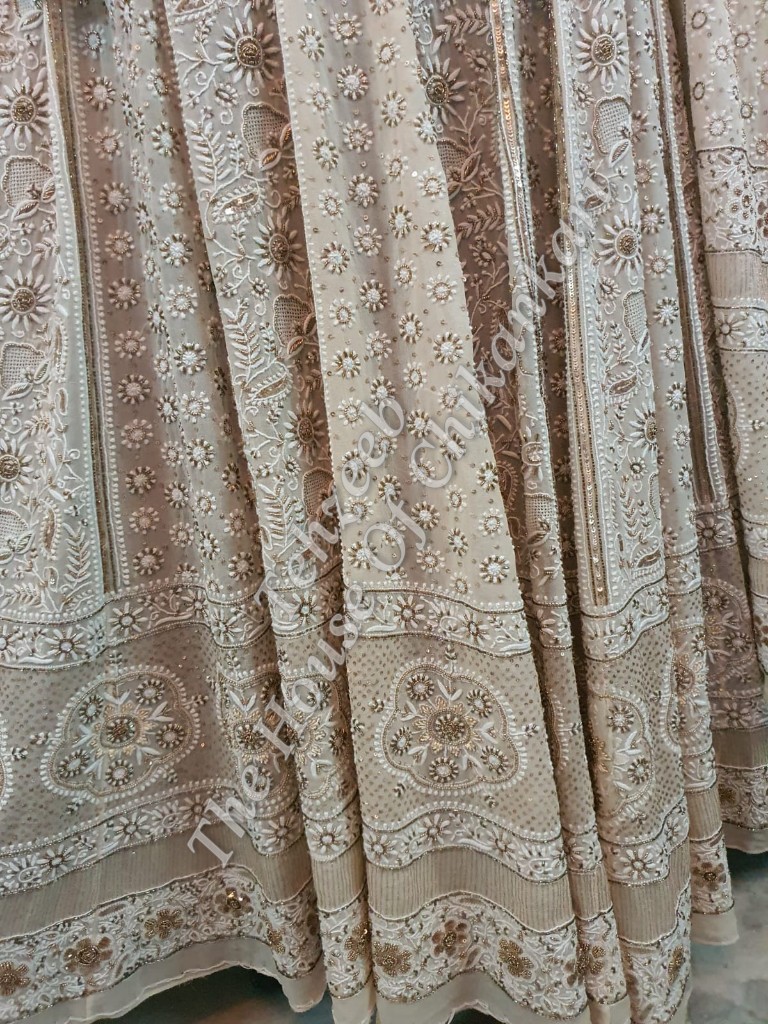MAHARANI - Royal Ek Taar Antique Chikankari Lehenga Set, detail 3