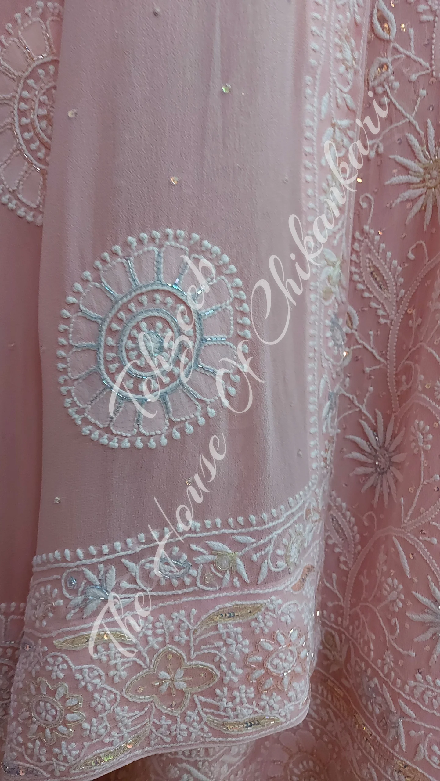 Mandala - Lucknowi Chikankari Anarkali, detail 6