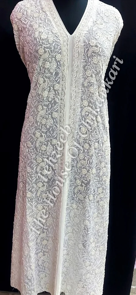 Mausiki - Regal Ek Taar Chikankari Jacket, detail 2