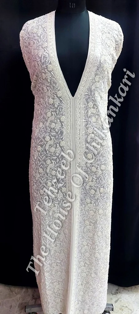 Mausiki - Regal Ek Taar Chikankari Jacket, detail 3