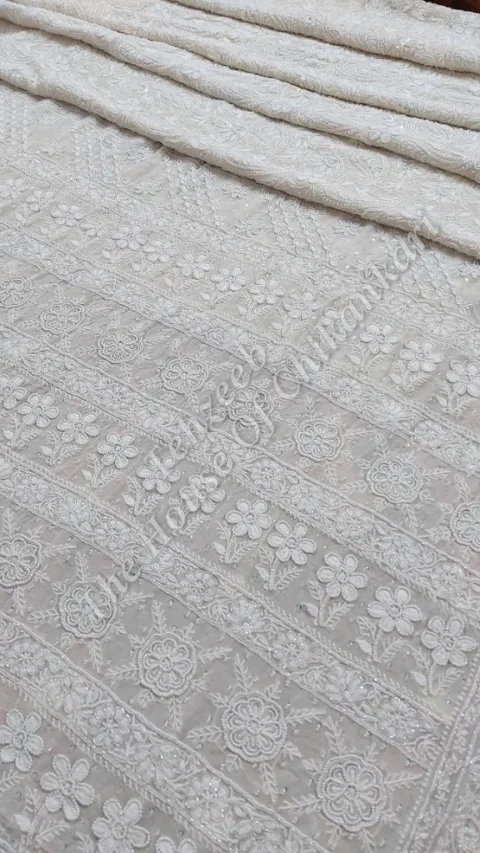 Mughal Nakkashi - Chikankari Saree