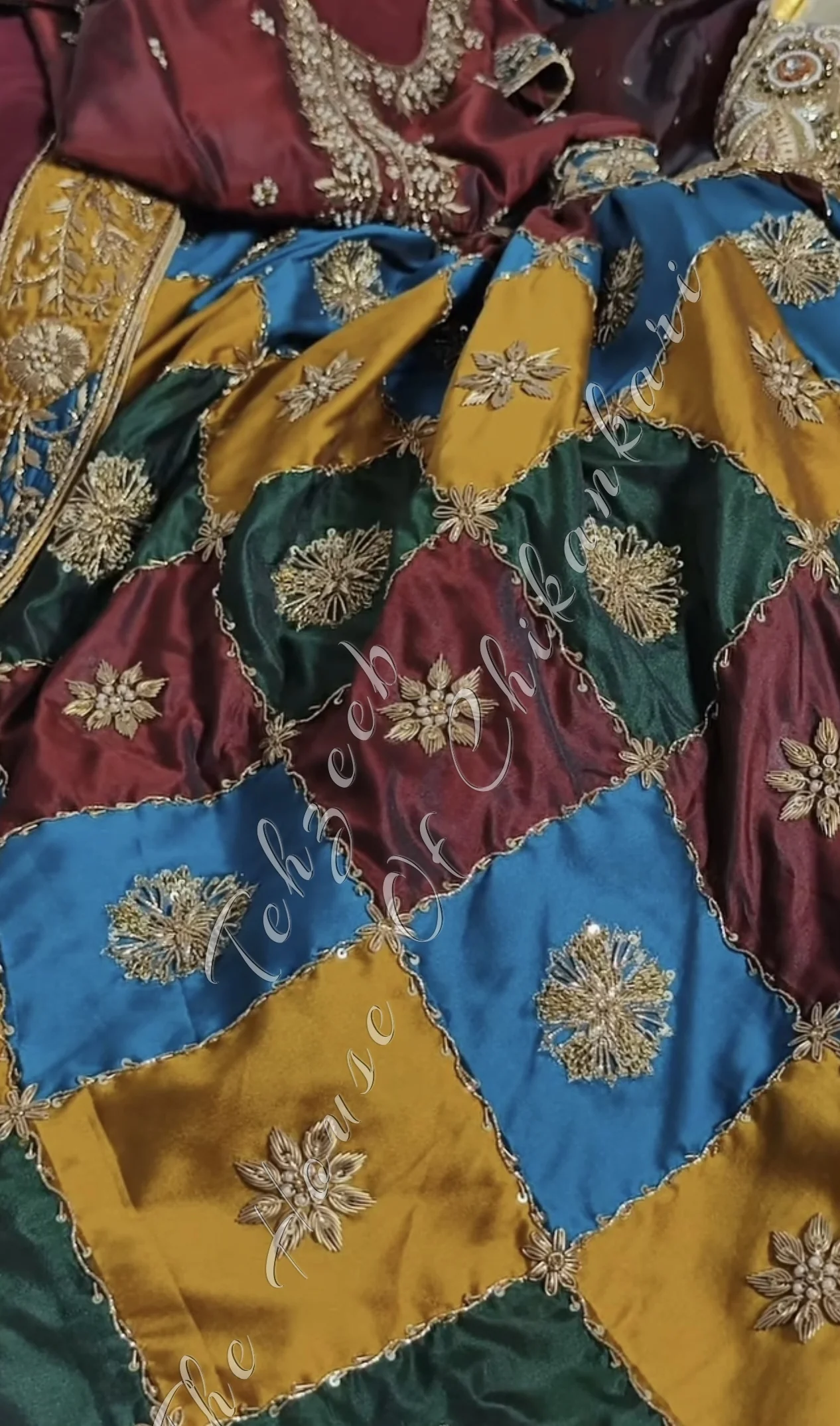 Noor-e-Awadh Chattapatti / Farshi Gharara Set - Pure Handcrafted, detail 3